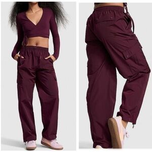 NWT Pink Victoria's Secret Parachute Cargo Pants
Wild Rose.     13